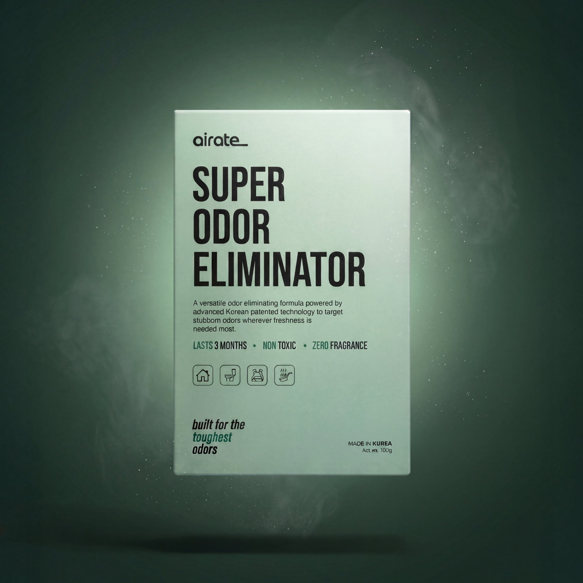 Airate Super Odor Eliminator – Powerful Long-Lasting Odor Removing Pouch for Rooms, Cars, Bathrooms, Closets & More