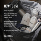 Airate Super Odor Eliminator – Powerful Long-Lasting Odor Removing Pouch for Rooms, Cars, Bathrooms, Closets & More