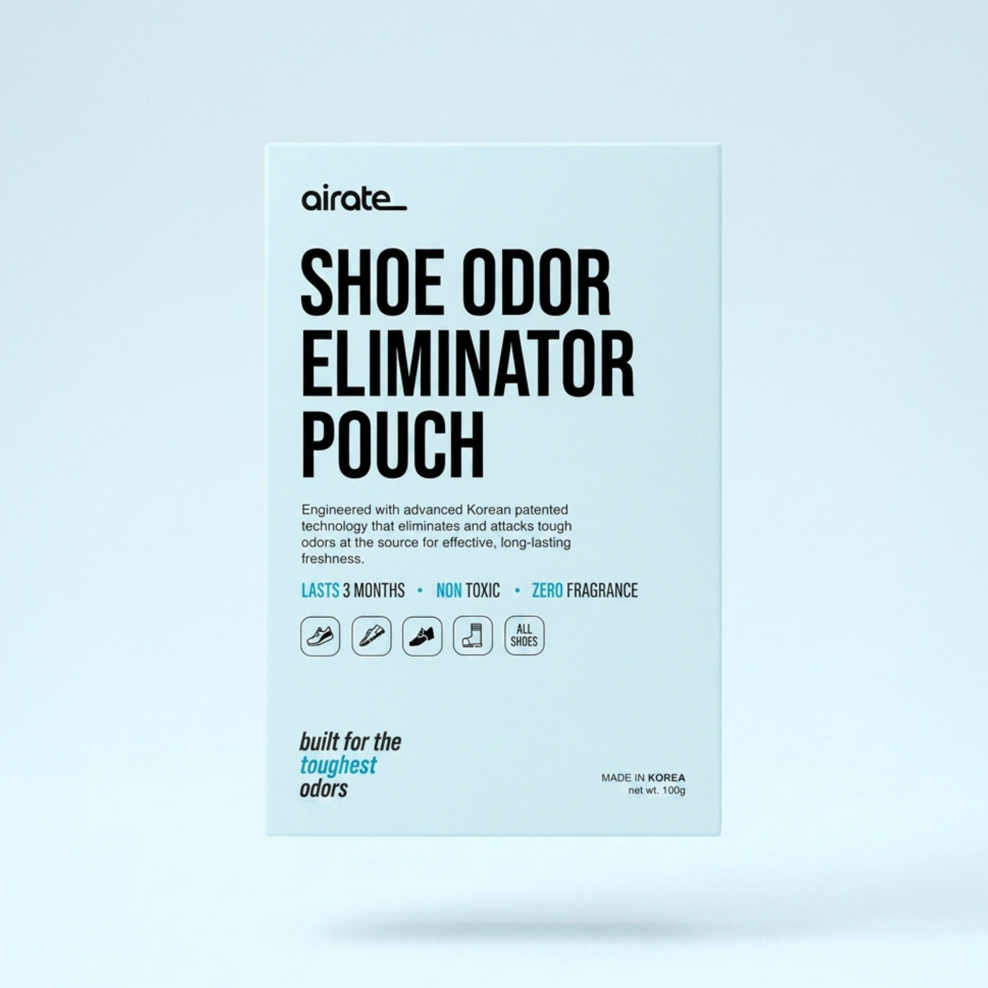 Airate Shoe Deodorizer & Odor Eliminator – Long-Lasting Odor Removing Pouches