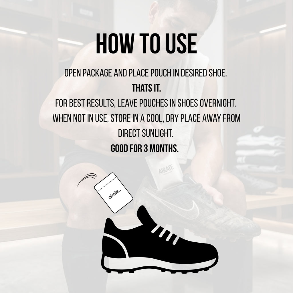 Airate Shoe Deodorizer & Odor Eliminator – Long-Lasting Odor Removing Pouches